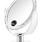 MIRRORNOVA Magnifying Makeup Mirror Double-Sided with 1x/10x Magnification, Desk Vanity Mirror, 360 ° Rotation, Translucent Acrylic