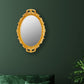 MIRRORNOVA Decorative Wall Mirror, Vintage Hanging Mirrors for Bedroom Living-Room Dresser Decor, Oval Antique Gold 9.6 W x 14.3 L