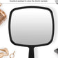 MIRRORNOVA Hand Mirror, Extra Large Barber Hairdressing Handheld Mirror with Handle for Salon, Square