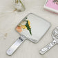 MIRRORNOVA Handheld Mirror, Water Ripples Hand Mirror with Handle for Make up, Square, Silver,Large